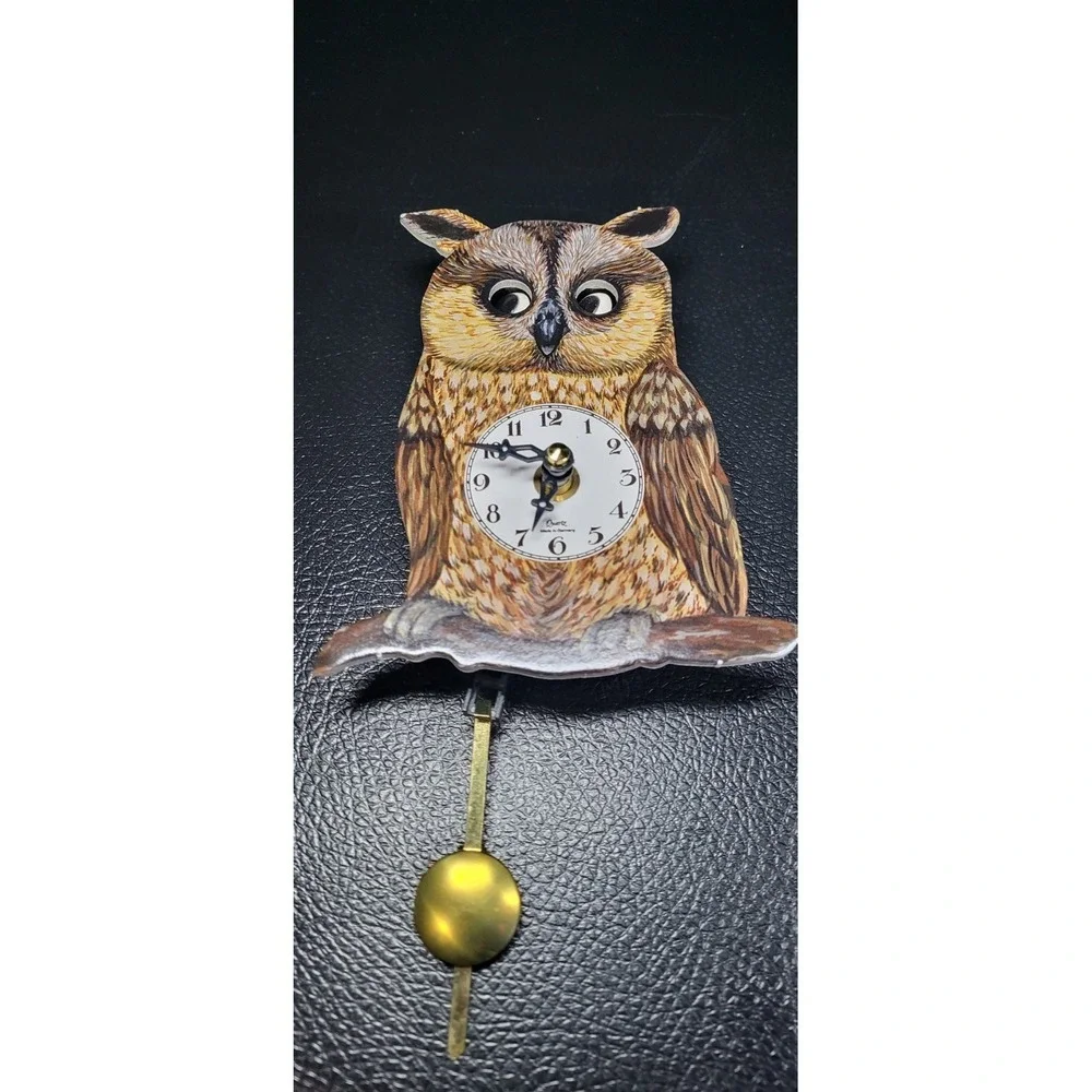 River City Cuckoo OWL-06Q Calarco the Owl - Moving Eyes Owl Clock with Pendulum